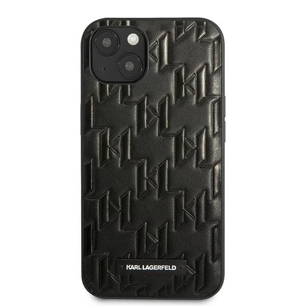 Kryt Karl Lagerfeld KLHCP13SMNMP1K Apple iPhone 13 mini hardcase black Monogram Plaque