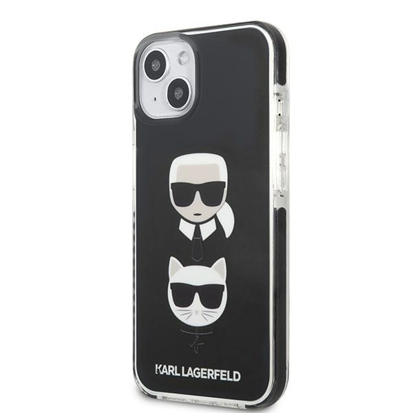 Kryt Karl Lagerfeld KLHCP13STPE2TK Apple iPhone 13 mini hardcase black Karl&Choupette Head