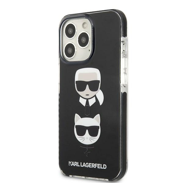 Kryt Karl Lagerfeld KLHCP13XTPE2TK Apple iPhone 13 Pro Max hardcase black Karl&Choupette Head