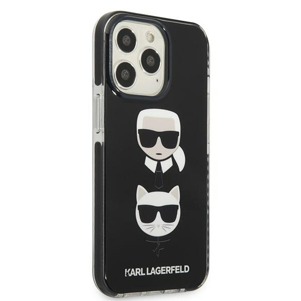 Kryt Karl Lagerfeld KLHCP13XTPE2TK Apple iPhone 13 Pro Max hardcase black Karl&Choupette Head