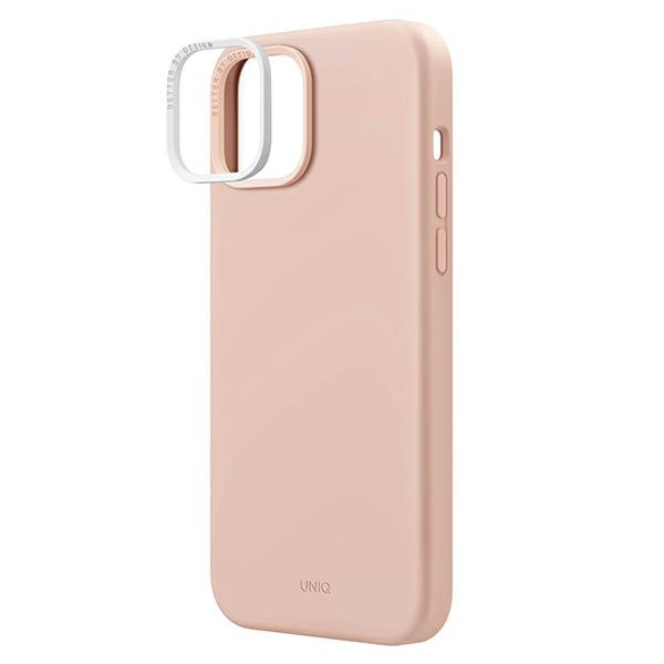 Kryt UNIQ Lino Hue Apple iPhone 14 Plus / 15 Plus Magclick Charging blush pink