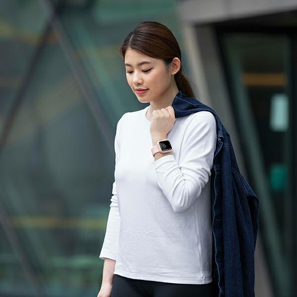 Kryt UNIQ Moduo case Apple Watch 4/5/6/7/8/9/SE 44/45mm pink-white/blush-white