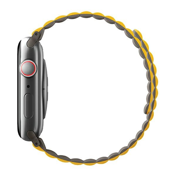 Kryt UNIQ Revix strap Apple Watch 4/5/6/7/SE/8/9/Ultra 44/45/49mm Reversible Magnetic mustard-khaki/mustard-khaki