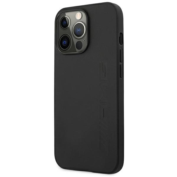 Kryt Mercedes AMG AMHCP14LDOLBK Apple iPhone 14 Pro black hardcase Leather Hot Stamped