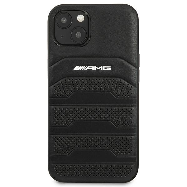 Kryt Mercedes AMG AMHCP14MGSEBK Apple iPhone 14 Plus / 15 Plus black hardcase Leather Debossed Lines