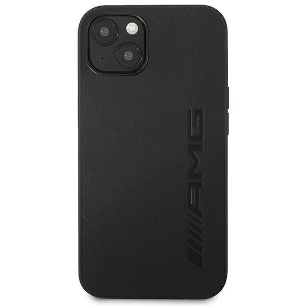 Kryt Mercedes AMG AMHCP14SDOLBK Apple iPhone 14 black hardcase Leather Hot Stamped