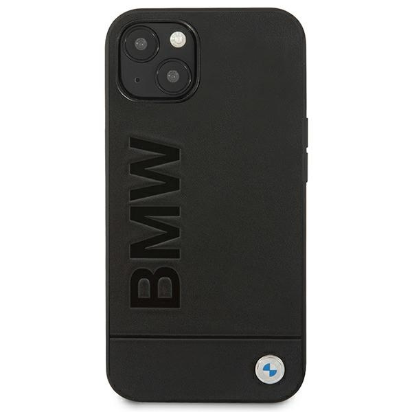 Kryt BMW BMHCP14MSLLBK Apple iPhone 14 Plus / 15 Plus black Leather Stamp