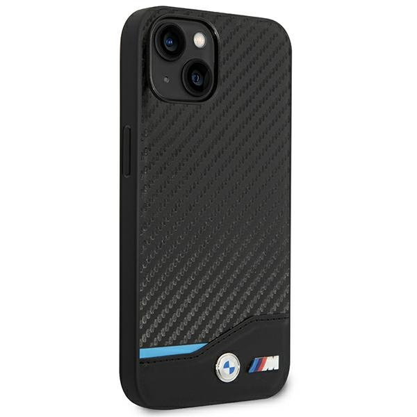 Kryt BMW BMHCP14S22NBCK Apple iPhone 14 black Leather Carbon
