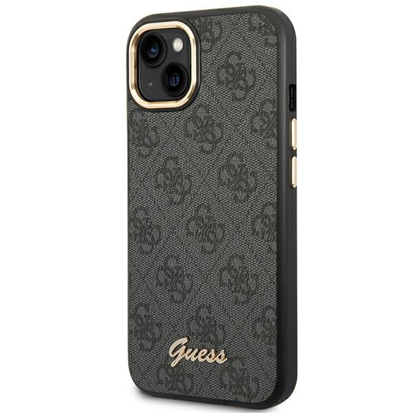 Kryt Guess GUHCP14MHG4SHK Apple iPhone 14 Plus / 15 Plus black hard case 4G Vintage Gold Logo