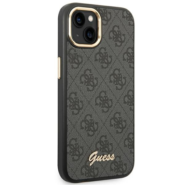 Kryt Guess GUHCP14MHG4SHK Apple iPhone 14 Plus / 15 Plus black hard case 4G Vintage Gold Logo