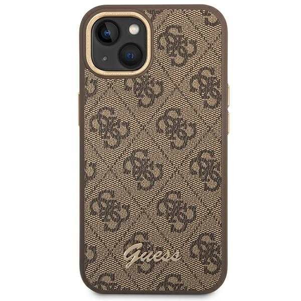Kryt Guess GUHCP14MHG4SHW Apple iPhone 14 Plus / 15 Plus brown hard case 4G Vintage Gold Logo