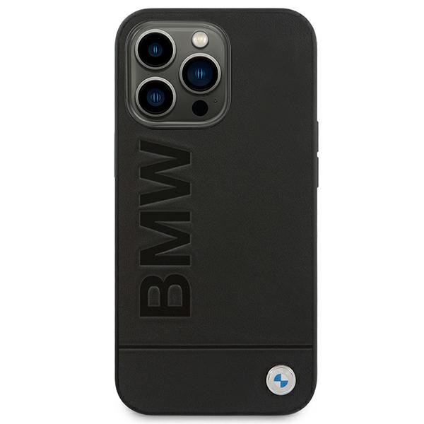 Kryt BMW BMHCP14XSLLBK Apple iPhone 14 Pro Max black Leather Stamp