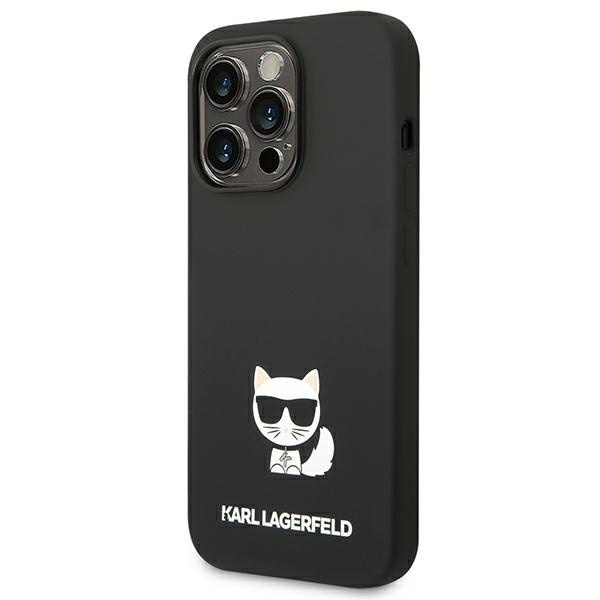 Kryt Karl Lagerfeld KLHCP14LSLCTBK Apple iPhone 14 Pro hardcase black Silicone Choupette Body