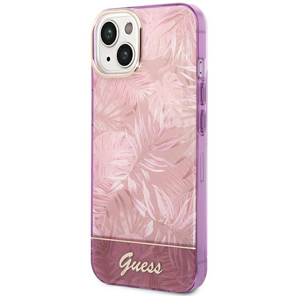 Kryt Guess GUHCP14MHGJGHP Apple iPhone 14 Plus / 15 Plus pink hardcase Jungle Collection