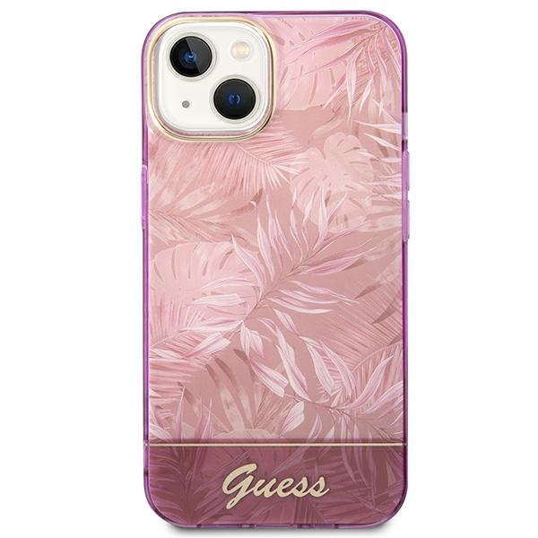 Kryt Guess GUHCP14MHGJGHP Apple iPhone 14 Plus / 15 Plus pink hardcase Jungle Collection