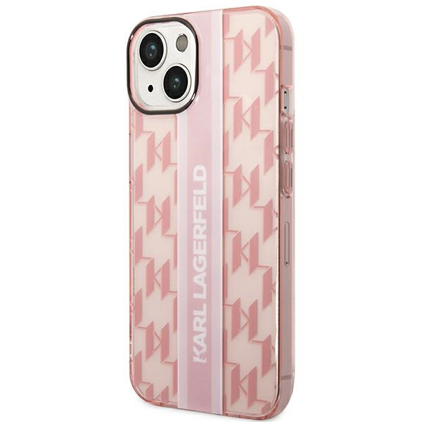 Kryt Karl Lagerfeld KLHCP14MHKLSPCP Apple iPhone 14 Plus / 15 Plus hardcase pink Mono Vertical Stripe