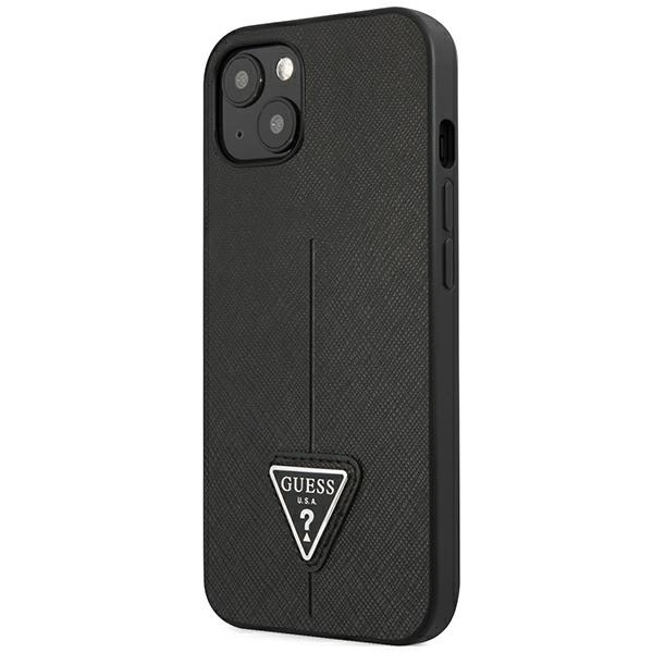 Kryt Guess GUHCP14MPSATLK Apple iPhone 14 Plus / 15 Plus black hardcase SaffianoTriangle Logo