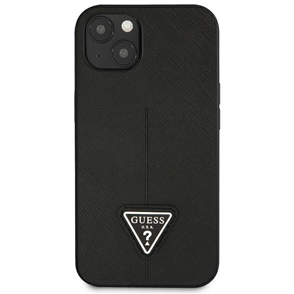 Kryt Guess GUHCP14MPSATLK Apple iPhone 14 Plus / 15 Plus black hardcase SaffianoTriangle Logo