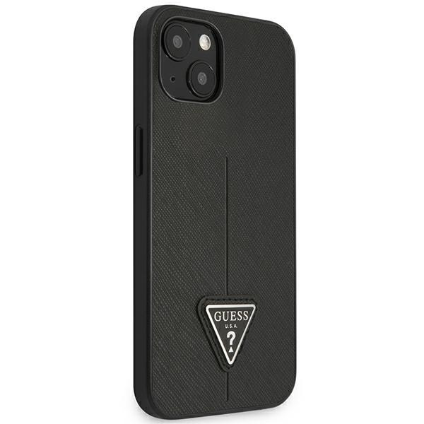 Kryt Guess GUHCP14MPSATLK Apple iPhone 14 Plus / 15 Plus black hardcase SaffianoTriangle Logo