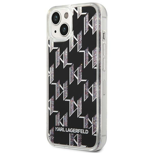 Kryt Karl Lagerfeld KLHCP14MLMNMK Apple iPhone 14 Plus / 15 Plus hardcase black Liquid Glitter Monogram