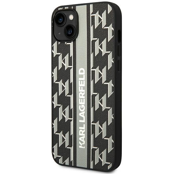 Kryt Karl Lagerfeld KLHCP14MPGKLSKG Apple iPhone 14 Plus / 15 Plus hardcase grey Monogram Stripe