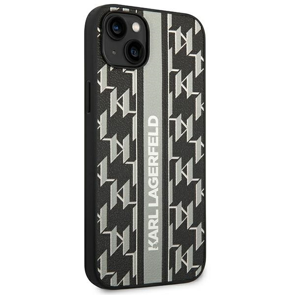 Kryt Karl Lagerfeld KLHCP14MPGKLSKG Apple iPhone 14 Plus / 15 Plus hardcase grey Monogram Stripe