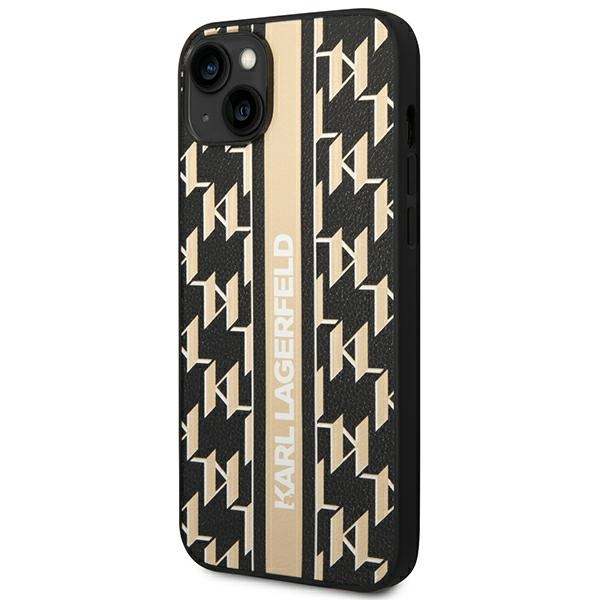 Kryt Karl Lagerfeld KLHCP14MPGKLSKW Apple iPhone 14 Plus / 15 Plus hardcase brown Monogram Stripe