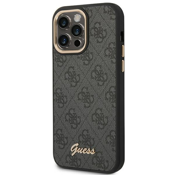 Kryt Guess GUHCP14XHG4SHK Apple iPhone 14 Pro Max black hard case 4G Vintage Gold Logo