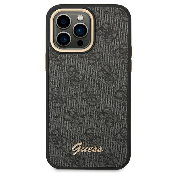 Kryt Guess GUHCP14XHG4SHK Apple iPhone 14 Pro Max black hard case 4G Vintage Gold Logo