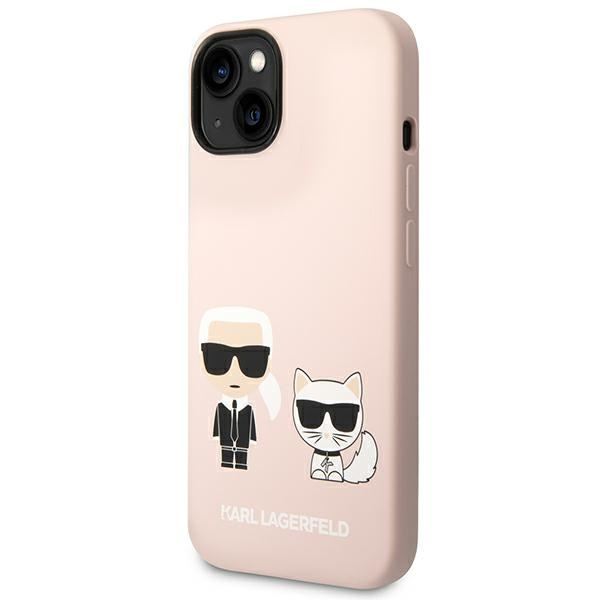 Kryt Karl Lagerfeld KLHMP14SSSKCI Apple iPhone 14 hardcase light pink Silicone Karl & Choupette Magsafe