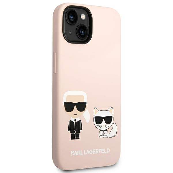 Kryt Karl Lagerfeld KLHMP14SSSKCI Apple iPhone 14 hardcase light pink Silicone Karl & Choupette Magsafe