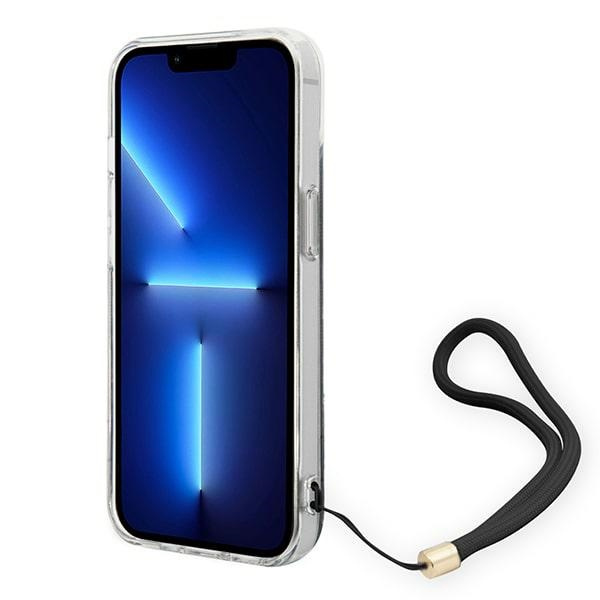 Kryt Guess GUOHCP14MH4STK Apple iPhone 14 Plus / 15 Plus black hardcase 4G Print Strap
