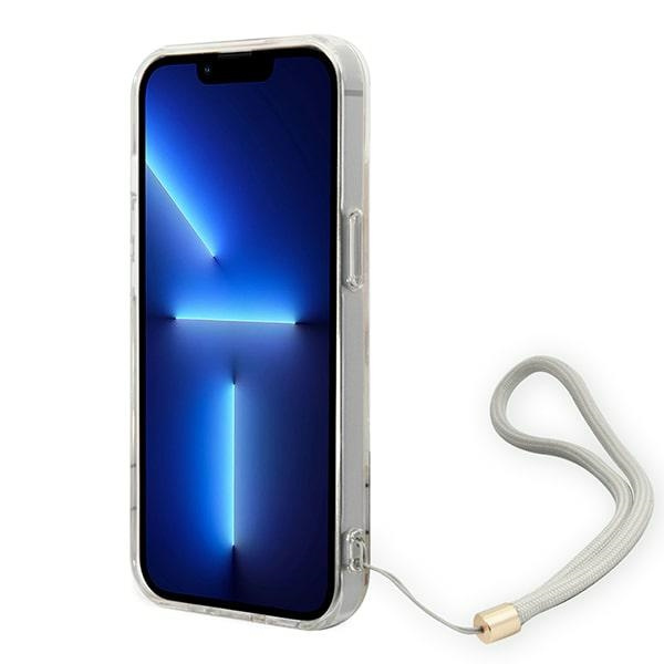 Kryt Guess GUOHCP14MHFLSU Apple iPhone 14 Plus / 15 Plus purple hardcase Flower Strap