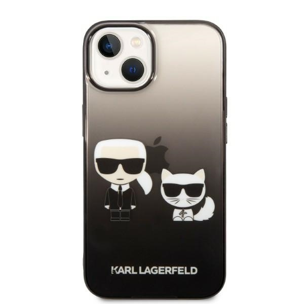 Kryt Karl Lagerfeld KLHCP14MTGKCK Apple iPhone 14 Plus / 15 Plus hardcase black Gradient Ikonik Karl & Choupette