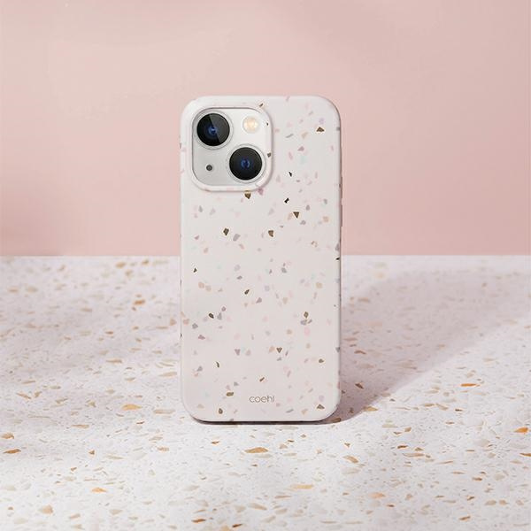 Kryt UNIQ Coehl Terrazzo Apple iPhone 14 Plus / 15 Plus piaskowy/sandstone