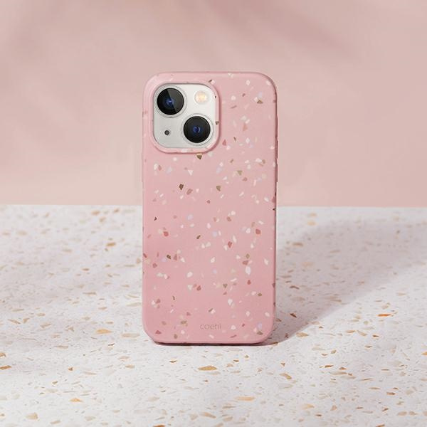 Kryt UNIQ Coehl Terrazzo Apple iPhone 14 Plus / 15 Plus barva růžová/coral pink