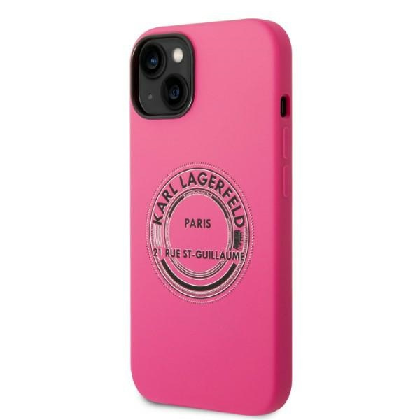Kryt Karl Lagerfeld KLHCP14MSRSGRCF Apple iPhone 14 Plus / 15 Plus hardcase pink Silicone RSG