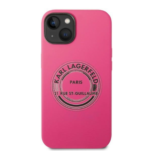 Kryt Karl Lagerfeld KLHCP14MSRSGRCF Apple iPhone 14 Plus / 15 Plus hardcase pink Silicone RSG