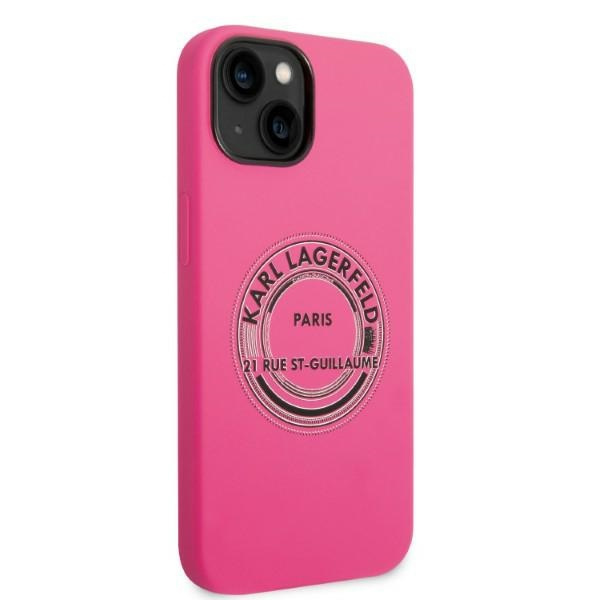 Kryt Karl Lagerfeld KLHCP14MSRSGRCF Apple iPhone 14 Plus / 15 Plus hardcase pink Silicone RSG