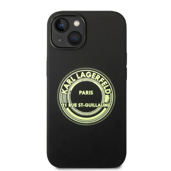 Kryt Karl Lagerfeld KLHCP14MSRSGRCK Apple iPhone 14 Plus / 15 Plus hardcase black Silicone RSG