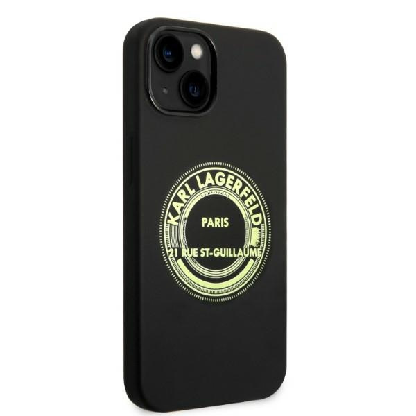 Kryt Karl Lagerfeld KLHCP14MSRSGRCK Apple iPhone 14 Plus / 15 Plus hardcase black Silicone RSG