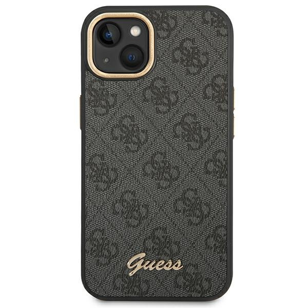 Kryt Guess GUHCP14SHG4SHK Apple iPhone 14 black hard case 4G Vintage Gold Logo
