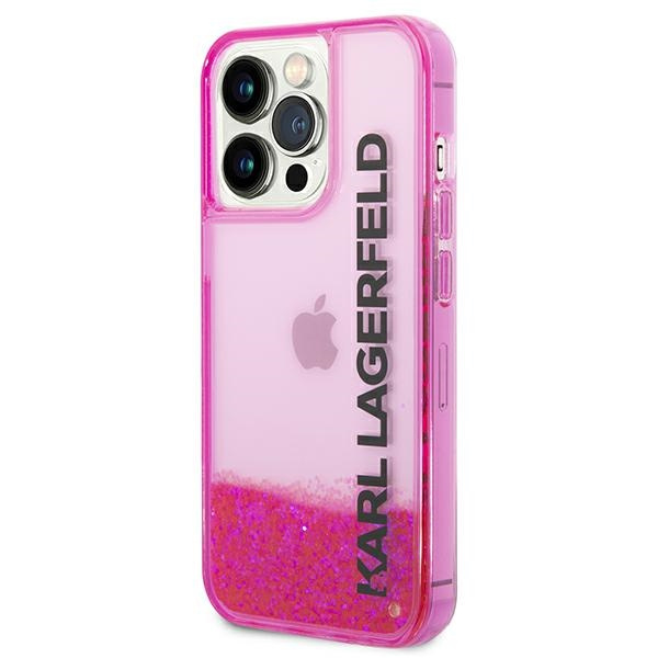 Kryt Karl Lagerfeld KLHCP14XLCKVF Apple iPhone 14 Pro Max pink hardcase Liquid Glitter Elong