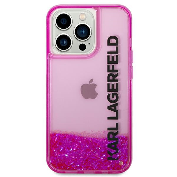 Kryt Karl Lagerfeld KLHCP14XLCKVF Apple iPhone 14 Pro Max pink hardcase Liquid Glitter Elong