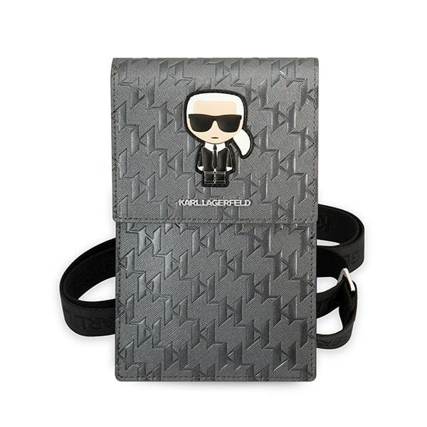 Kryt Karl Lagerfeld Bag KLWBSAMIPG silver Ikonik Karl Monogram Patch