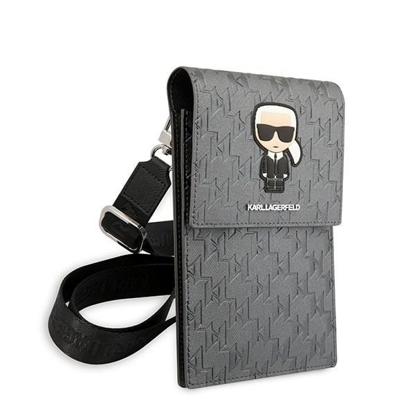 Kryt Karl Lagerfeld Bag KLWBSAMIPG silver Ikonik Karl Monogram Patch