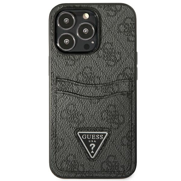 Kryt Guess GUHCP13LP4TPK Apple iPhone 13 Pro black hardcase 4G Triangle Logo Cardslot