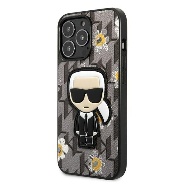 Kryt Karl Lagerfeld KLHCP13LPMNFIK1 Apple iPhone 13 Pro grey Flower Ikonik Karl