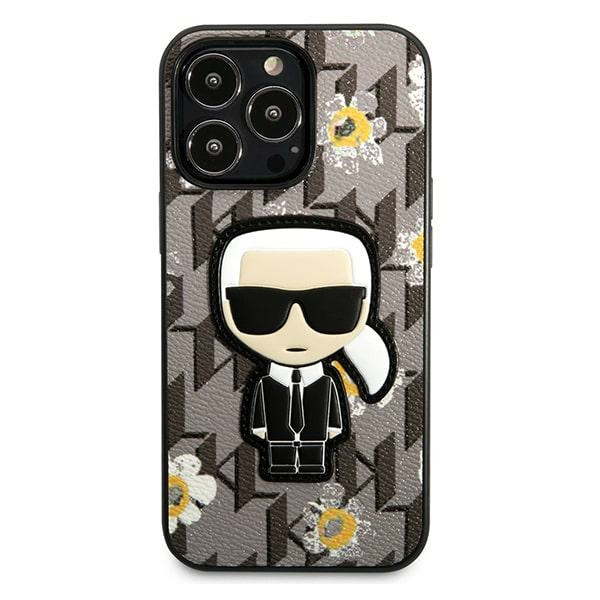 Kryt Karl Lagerfeld KLHCP13LPMNFIK1 Apple iPhone 13 Pro grey Flower Ikonik Karl