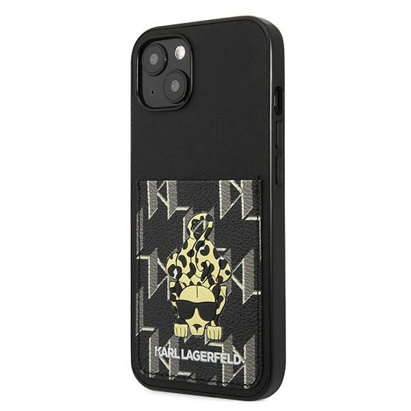 Kryt Karl Lagerfeld KLHCP13MCANCNK Apple iPhone 13 hardcase black Karlimals Cardslot